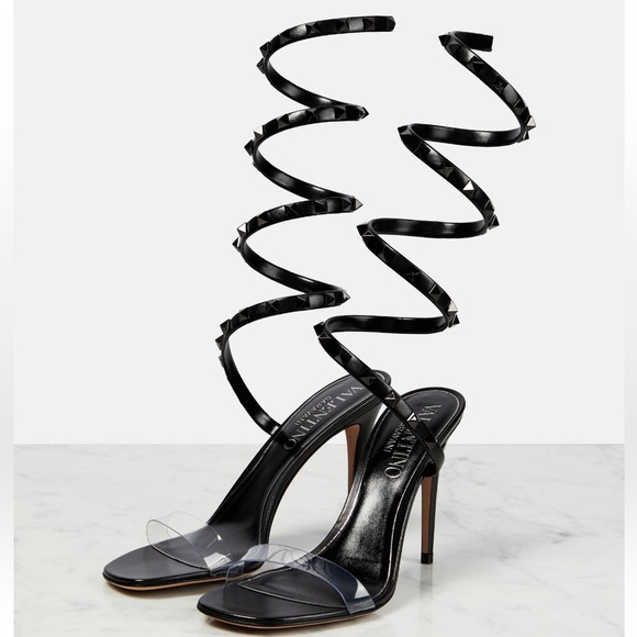 Valentino Rockstud Ankle Strap Stiletto Sandals - Picture 7 of 9